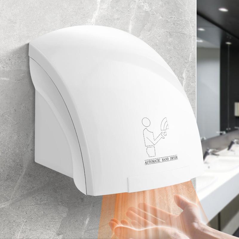 Asciugamani ad alta velocità ad induzione automatica a parete Asciugamani per mani a temperatura costante per bagno d'hotel Attrezzatura