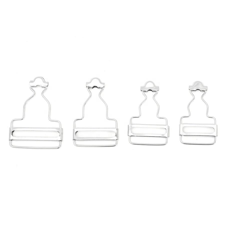 Iron Gourd Buckle Plated Washable 28mm-38mm 1.8mm Wire Thickness Adjustable Suspender Buckle for Dungaree Overall
