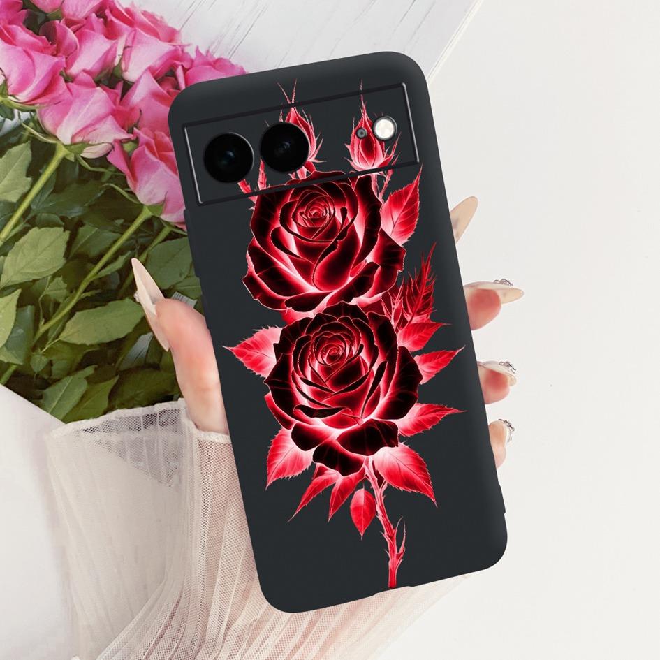 

For Google Pixel 7 Case Pixel 7 Pro Cover GE2AE GP4BC GQML3 GVU6C Popular Flower Soft Silicone Shell For Google Pixel7 Pro Funda Google Pixel 7