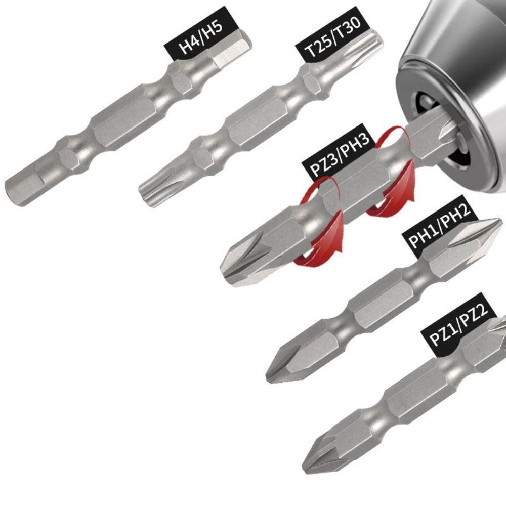 

Double Headed Screwdriver Bit Set 50mm Batch Head Sturdy Impact Bit Hand Tool
