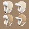 Retro Thickened Ear Protective Hat Windproof Plush Cycling Hat Korean Style Big Head Circumference Women Hat Ladies