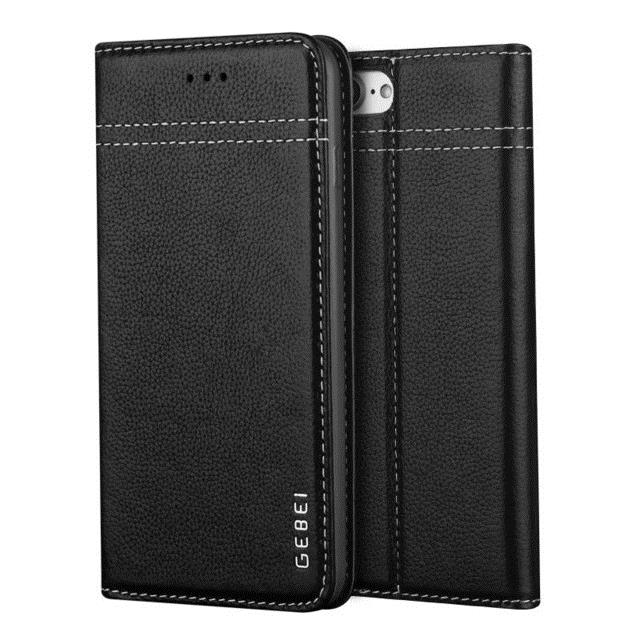 Luxury Brand GEBEI Genuine Leather Flip Unique Magnet Design Stand Case Cover For iPhone 15 14 13 12 Pro Max 11 Xs 8 7 Plus i-Phone SE3 2022