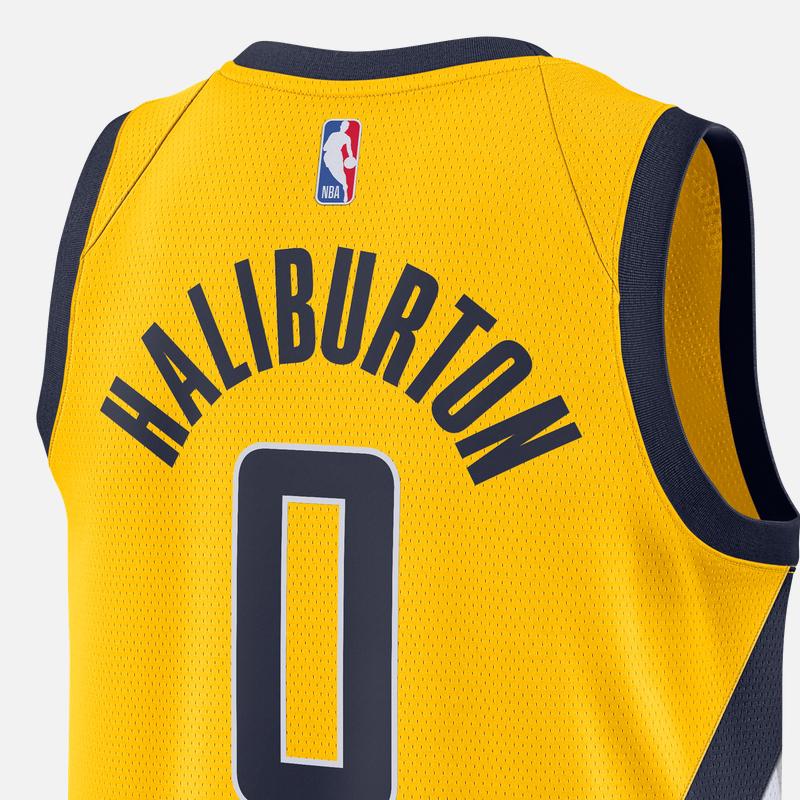 Jordan Haliburton No. 0 Pacers 23-24 Season Statement Edition Swingman Jersey Men Tops Yellow DO9528-731
