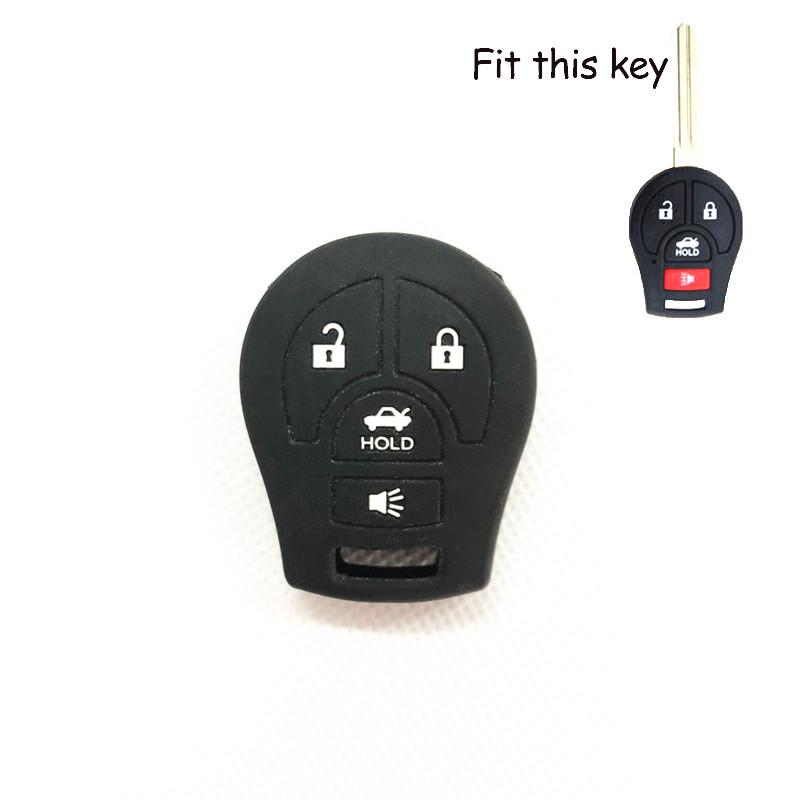 For Nissan Note Micra Juke Qashqai Tiida X-Trail Sentra 350Z Altima Cube Maxima Silicone Remote Key Case Fob Cover Skin Holder