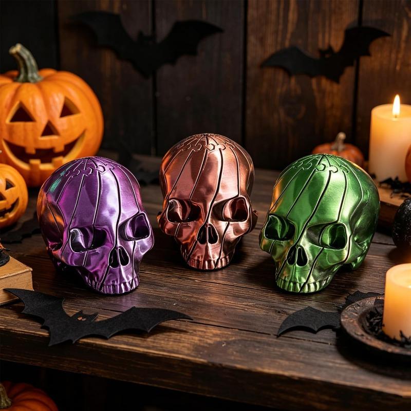 3D Printed Twisty Skull Fidget Toy, 3D Printed Skeleton, Rotating Clicker Fidget, Skull Sensory Toy for Stress Relief,, Halloween Gothic Novelty Gift