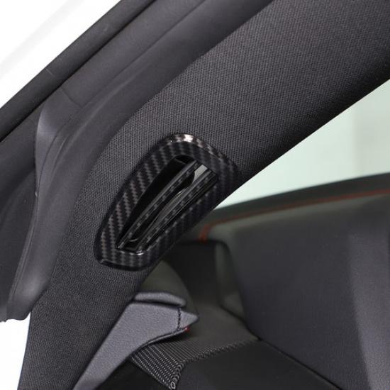 ABS Carbon Car A-Pillar Air Outlet Vent Trim For Corvette C8 Z06 Z51 -24