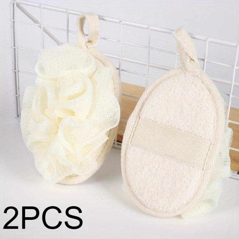 2 Pezzi di Spugne Naturali di Luffa, Prodotti da Bagno, Spugna Esfoliante per il Corpo, Spugna di Luffa Portatile per Esfoliazione e Bagno.