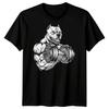 Muscular Dog Weightlifting Fitness Unisexs TShirt Gym Workout