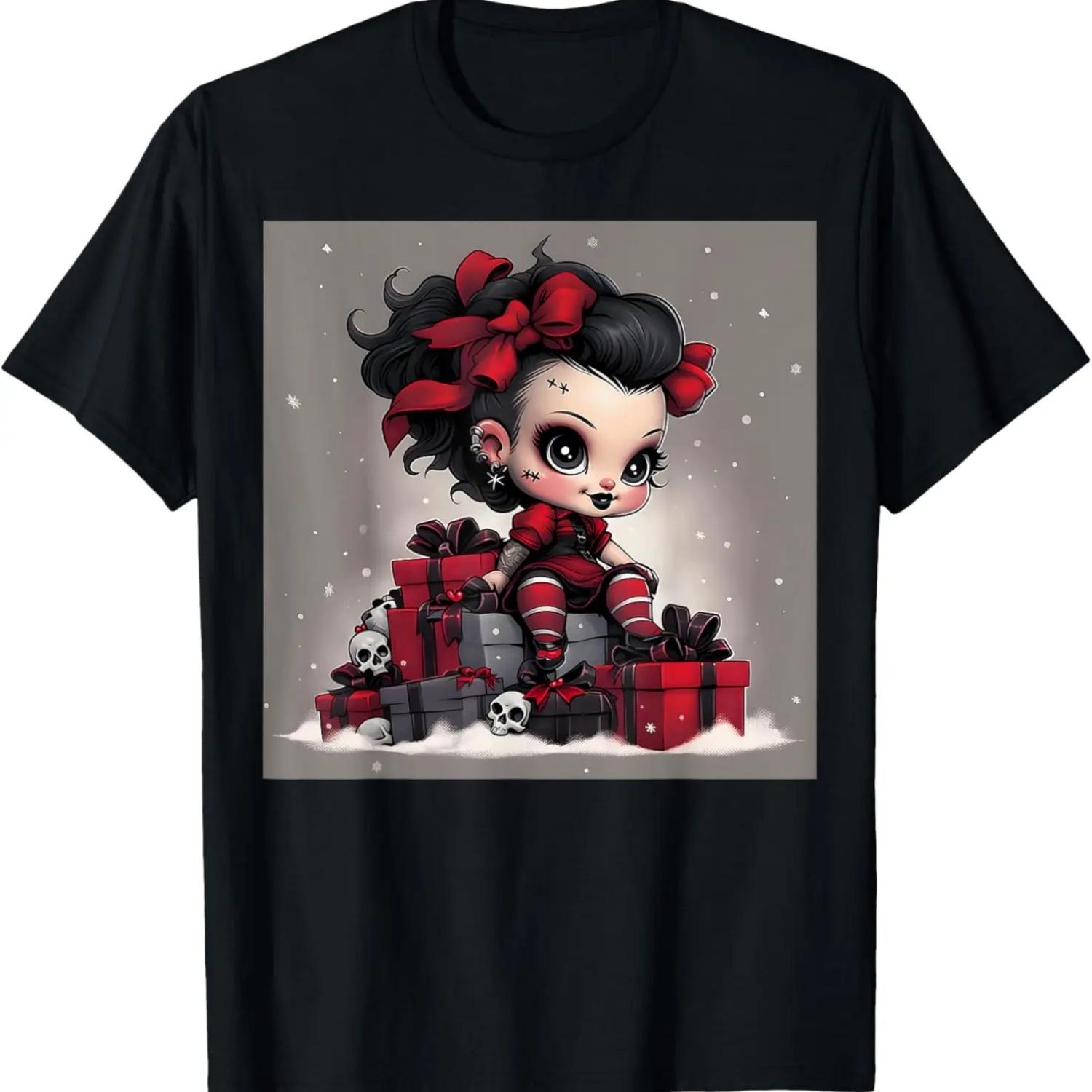 

Fascinating Festivities_ Christmas Goth Baby s Art Design T-Shirt S чёрный