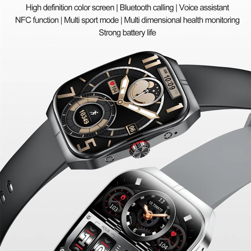 2025 Neue 1,95 Zoll Ultra HD Smartwatch Herren GPS-Tracking Bluetooth-Anruf NFC Herzfrequenz Sport Fitness Damen Smartwatch für OPPO