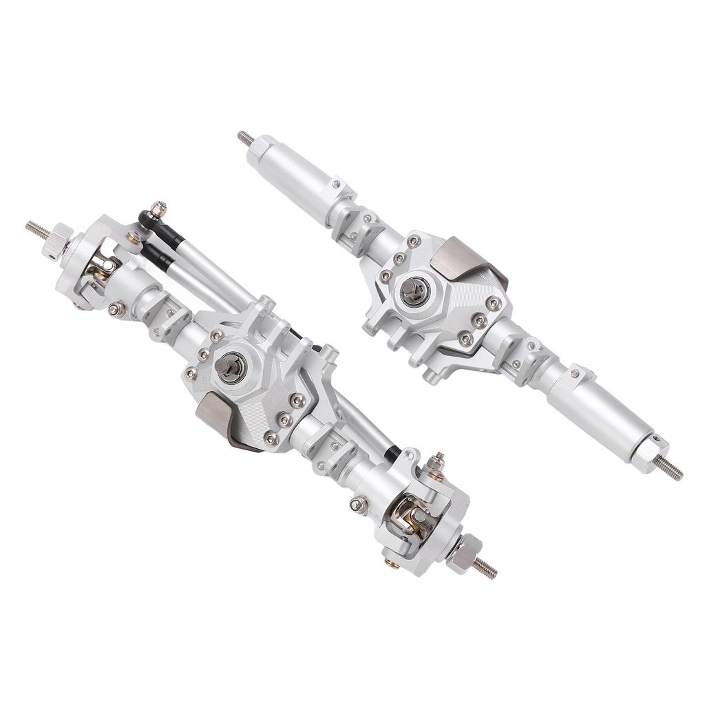 RC Front Rear Axles Complete Set Metal Assembly Kit Axle Drive Shaft for SCX10 II RC Crawler Car