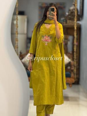 Dames Designer Katoen Kurta Broek Duatta Set Feestkleding Top Tuniek Salwar Pak Indiaas Bollywood