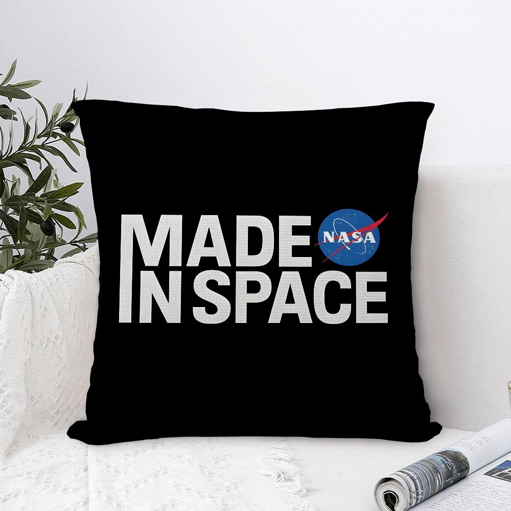 N-NASA S-space Pillow Case Plush Fabric Soft Pillowcase Double Sided Print Sofa Cushion Cover Throw Pillow Cover
