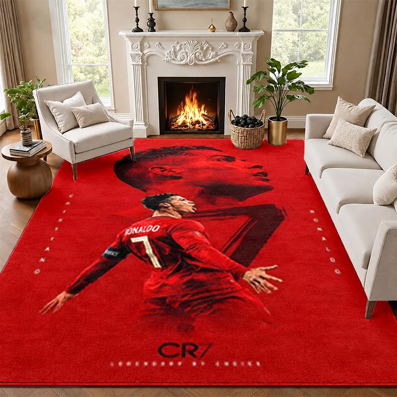 Cristiano Ronaldo Carpet Door Mat for Living Room or Bedroom Protective Mat Under Chair Office Decoration Christmas Gift Birthday Present