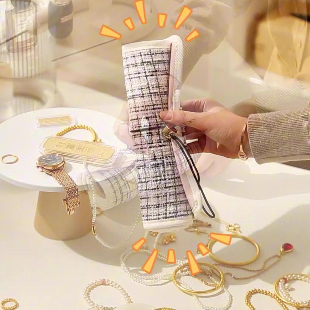 Multi-layer Foldable Jewelry Bag Foldable Jewelry Storage Bag Rings Bracelet