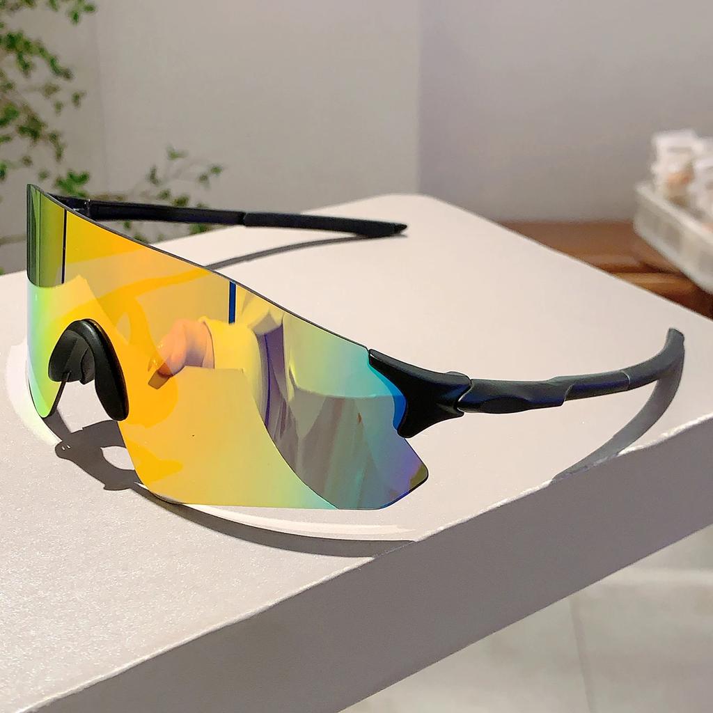 Outdoor Sports Sunglasses Men Oversized Mirror Riding Goggles Trendy Cycling Shades for Women and Men UV Protection