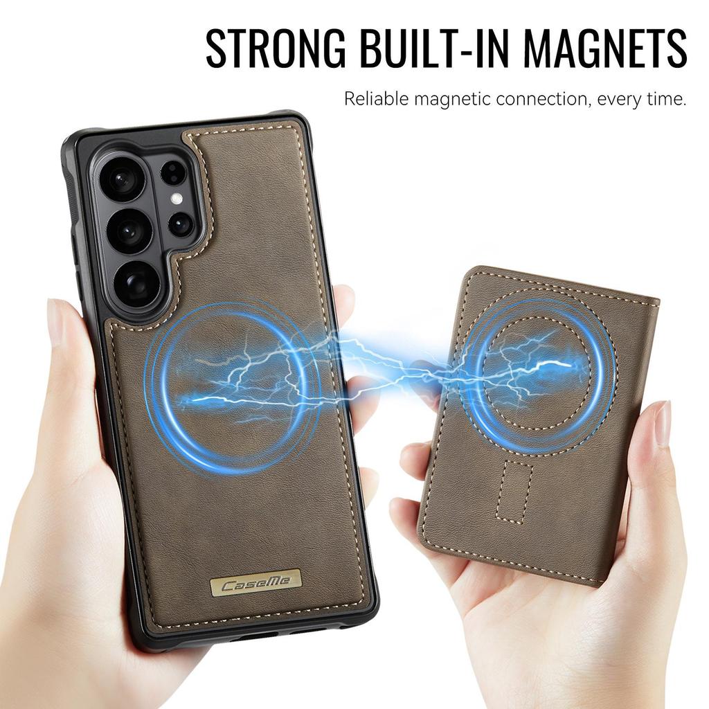 Samsung S26 Ultra Phone Case with Card Holder & Wireless Charging Stand
