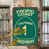 Vintage California Highway 1 Metal Wall Sign 8x12 Inch Retro Aluminum Plaque for Home Bar Cafe Indoor Outdoor Decor