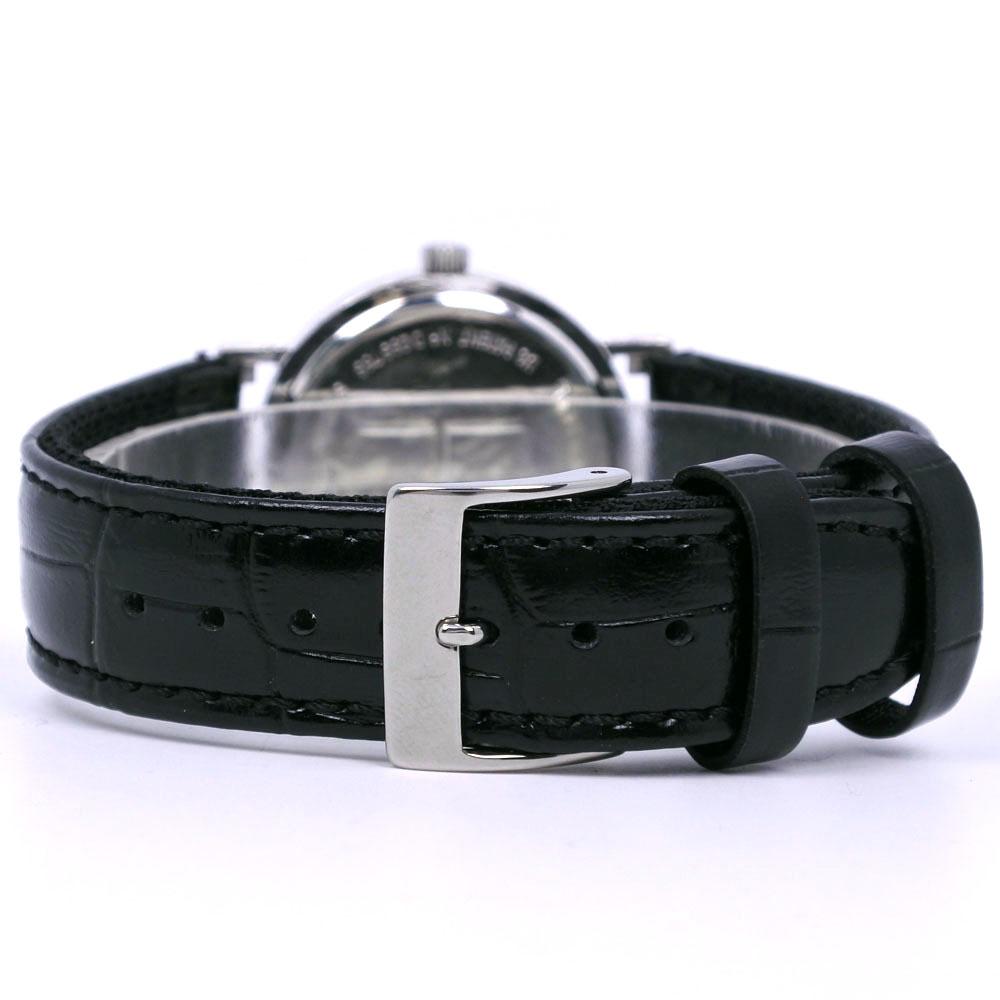 TIFFANY&Co. Hodinky Atlas M0640 Stříbrné/černé Stříbrný ciferník Stříbro 925/Nerezová ocel/kůže Quartzový Analogový displej pánské Použité