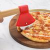 Pizza Roller, Axe, Bamboo Handle Cutter, Kitchen Small Tool, Creative Pizza Knife, Baking Cutter