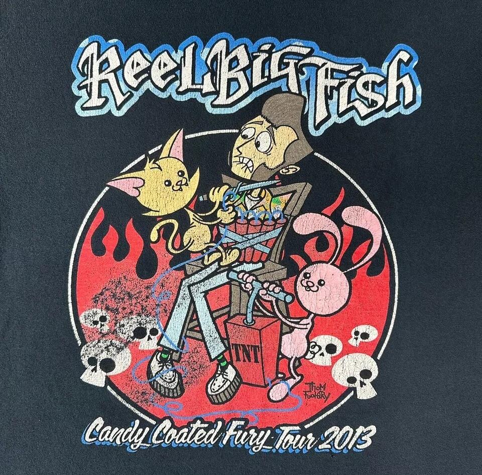 RARE Reel Big Fish Candy Coated Fury Tour 2013 1side Black T Shirt Unisex T-Shirt XXXL