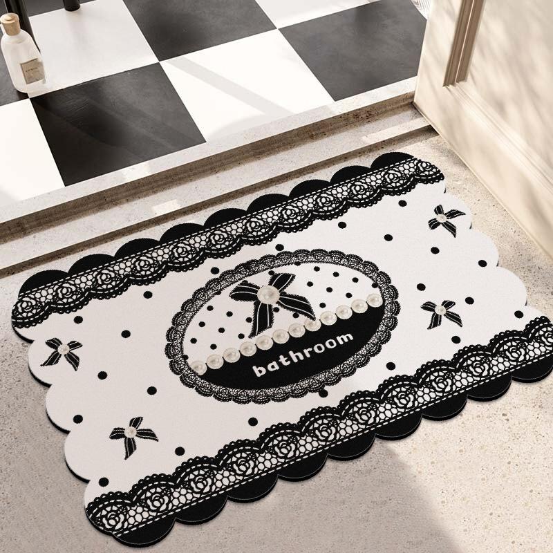 Bathroom Floor Mat Anti Slip Absorbent Dirt Resistant Easy To Maintain Foot Mat