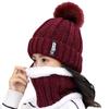 Winter Women's Plush Woolen Hat Outdoor Riding Warm and Cold Knitted Ear Protection Scarf Hat
