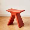 Nordic Plastic Living Room Stool Shoe Changing Bench Plastic Chair Vanity Chair Step Stool Portable Stool Space Saving Furniture
