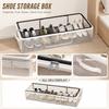 Small Stackable Shoe Rack and Storage Box, No Assembly Required, Shoe