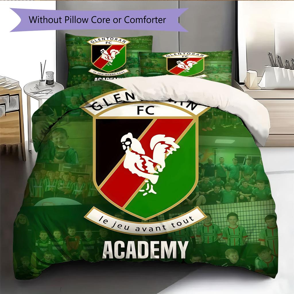 Glentoran History Bedding Quilt Set Quilt Cover Pillowcase Home Decoration Birthday Gift (1 * Duvet Cover + 2 * Pillowcase, Without Core)