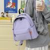 SchoolbagINS Couple Casual Backpack Large Capacity Middle School Student School Bag Class Bag Literary Style Commuter Backpack