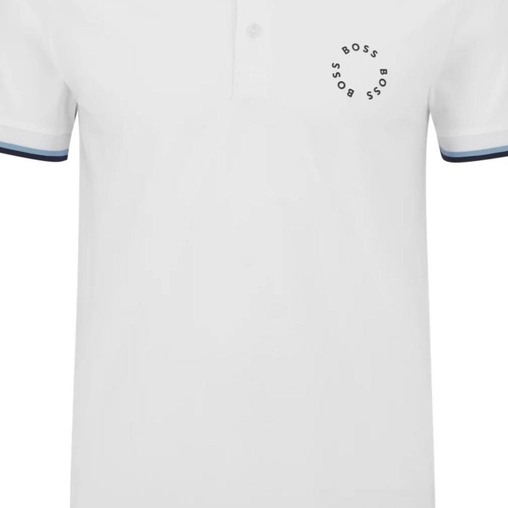 HUGO BOSS Polo Shirts Men's White Polo Collar Moderate Other 50488777-100
