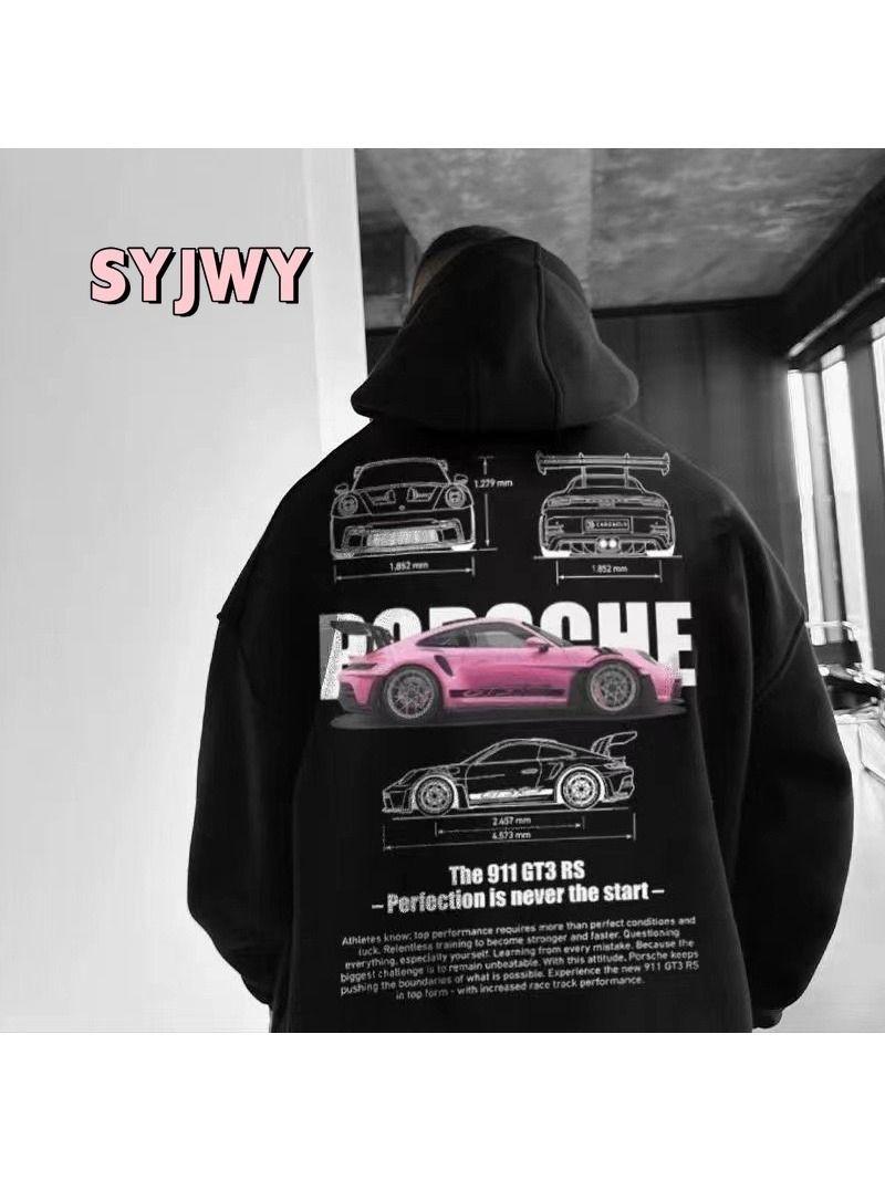 

Худі з принтом Porsche Авто мрії для чоловіків і жінок Streetwear Oversized Зіп-худі Y2k Hip Hop Harajuku Флісове Тепле Жіночий Чоловічий Одяг S золотий