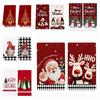 2pcs Reindeer Christmas Kitchen Towels Santa Claus Cleaning Cloth Xmas Hand Towels  Winter Home