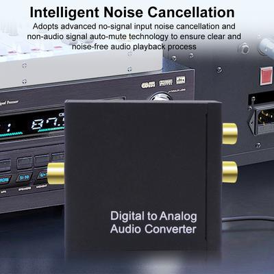 Conversor Digital SPDIF Óptico para Analógico L/R RCA Coaxial SPDIF Digital para RCA Analógico Adaptador de Jack Óptico para Jack de 3,5mm