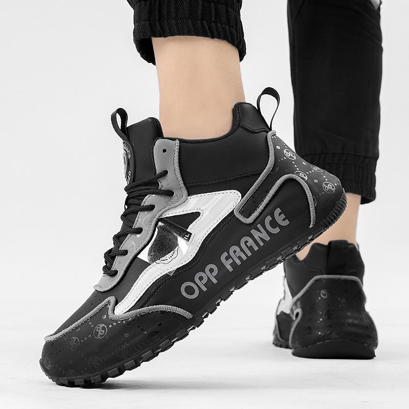 Chunky Sneaker Men Cover Bottom Shoes Fashion Casual Leather Upper Increased Internal Platform Shoes High Height Increasing