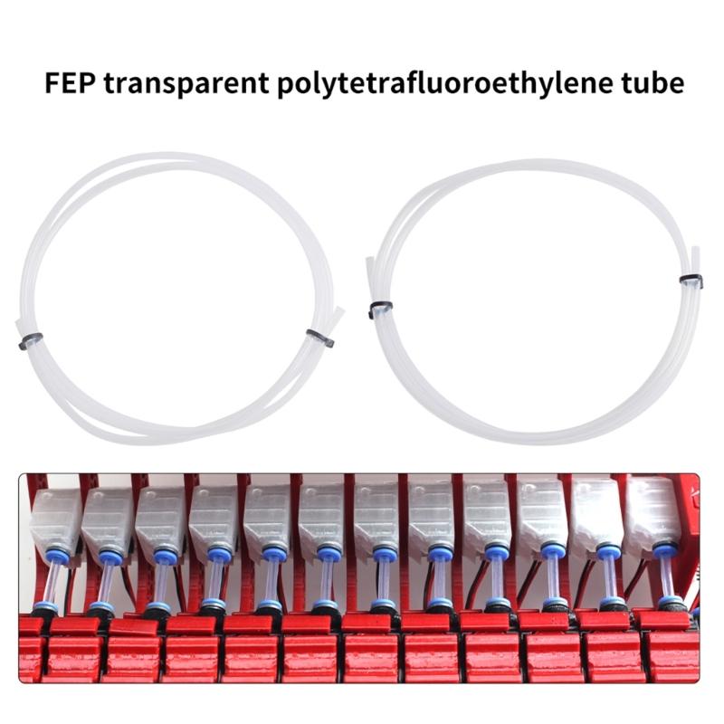 Glatter Fluss FEP Schlauch 2,5mmx4mm FEP Schlauch für Verbessert 3D-Druck Glatter Filamentfluss Zubehör