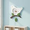 Feathered Clock Modern Minimalist Bird Wall Wooden Home Decor for Living Room, Bedroom