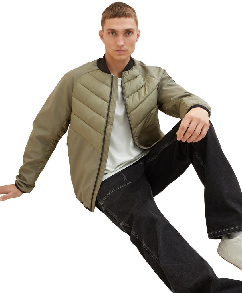 Mid-season Denim Hybrid Jacket Tom Tailor - REPREVE Our Ocean (1036190) Repreve(R) Ocean(R) Dusty Olive Green