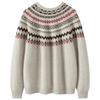 Women's 2026 Winter Fair Isle Cashmere Round Neck Sweater - Gentle Style, Thick & Warm Base Layer.