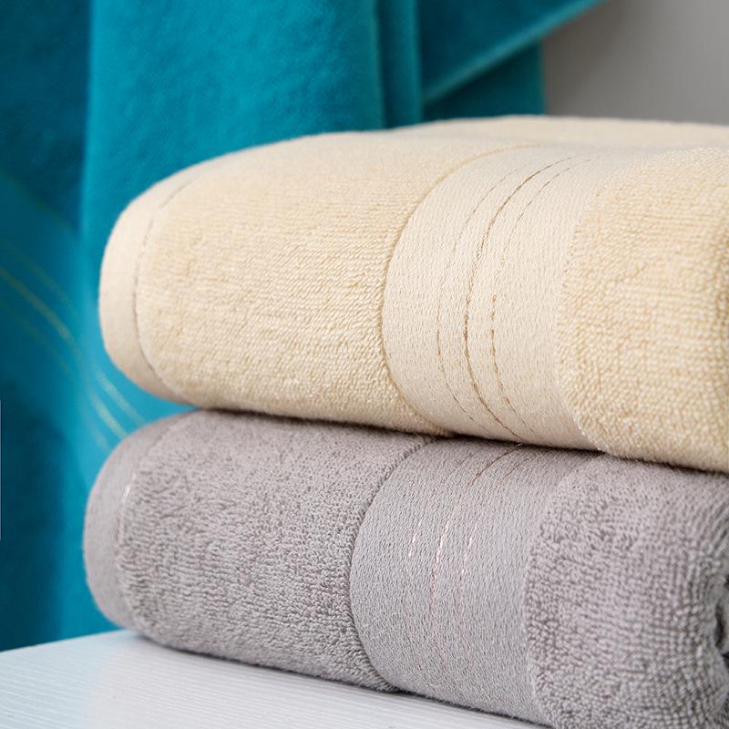 Cotton Extra Quickdry Pure Large Bath Towel For Women Men Absorbent With Gold Thread