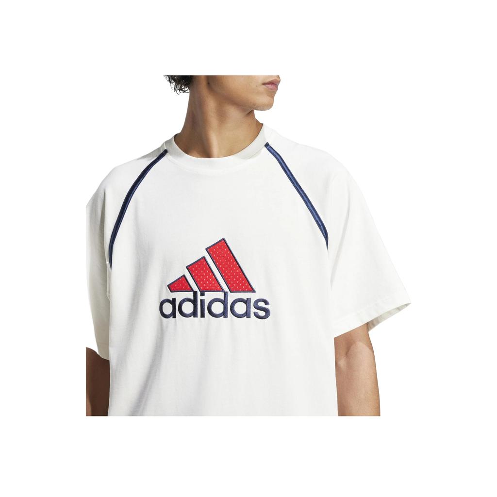 adidas Round Neck Letter Comfortable Short Sleeve T-Shirt Men Tops White IM7840