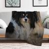 Papillon dog Throw Blanket Stylish Couch Blanket for Home Living Room