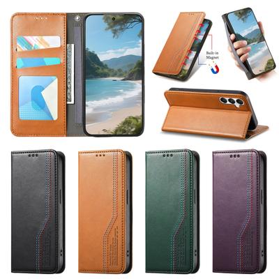 Multi-Functional Vintage Luxury Case for Samsung Galaxy A05-A71 / S24-S25 series...Stand + Card Slot + Anti-Slip Strap | Suede & Leather (4 Colors)