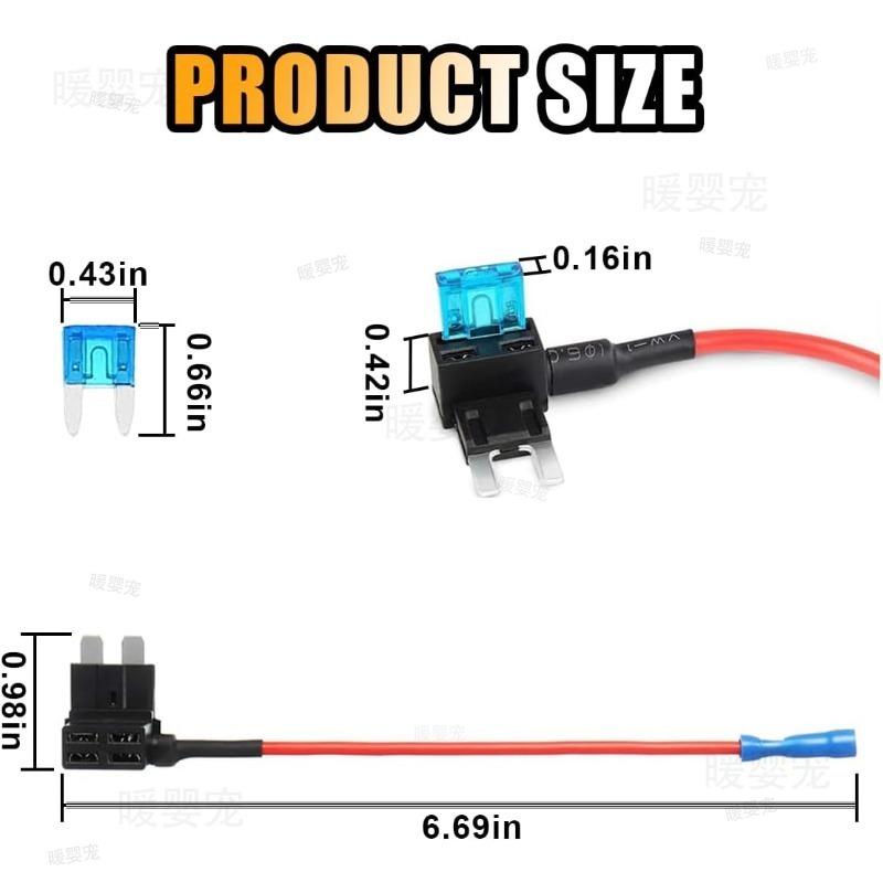 Car Accessories Car Fuses Add-a-Circuit Adapter APM Tap Mini Blade Micro 12V Car Fuse Box Holder Auto Motri Insuranc ATM Adapter