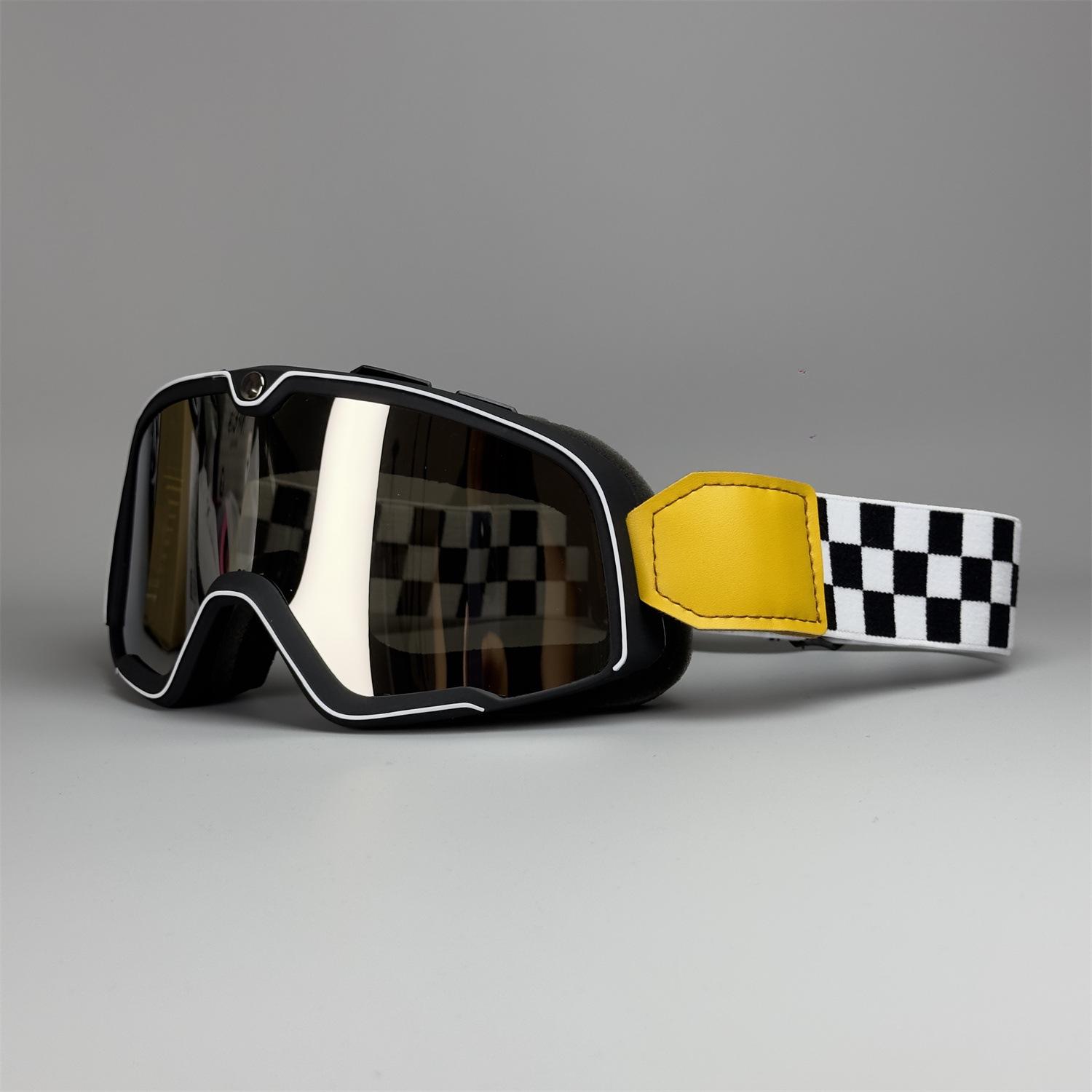 Retro Windproof Motorcycle Goggles - 100% Protective Eyewear for Outdoor Riding & Sports