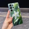 White Star Flower On Glass Dew Case for Samsung Galaxy S26 S25 S24 S23 S22 S21 S20 FE Plus Soft TPU Slim Fit Shockproof Cover