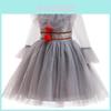 Vestito Costume da Ragazza con Tulle in Poliestere per Festa di Halloween e Travestimento