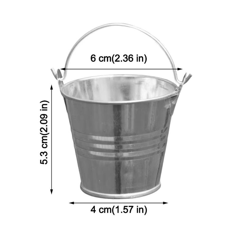 Mini Portable Bucket Cup Creative With Handle Reusable Tiny Pail Cup Food Grade for Home Kitchen Outdoor Picnic
