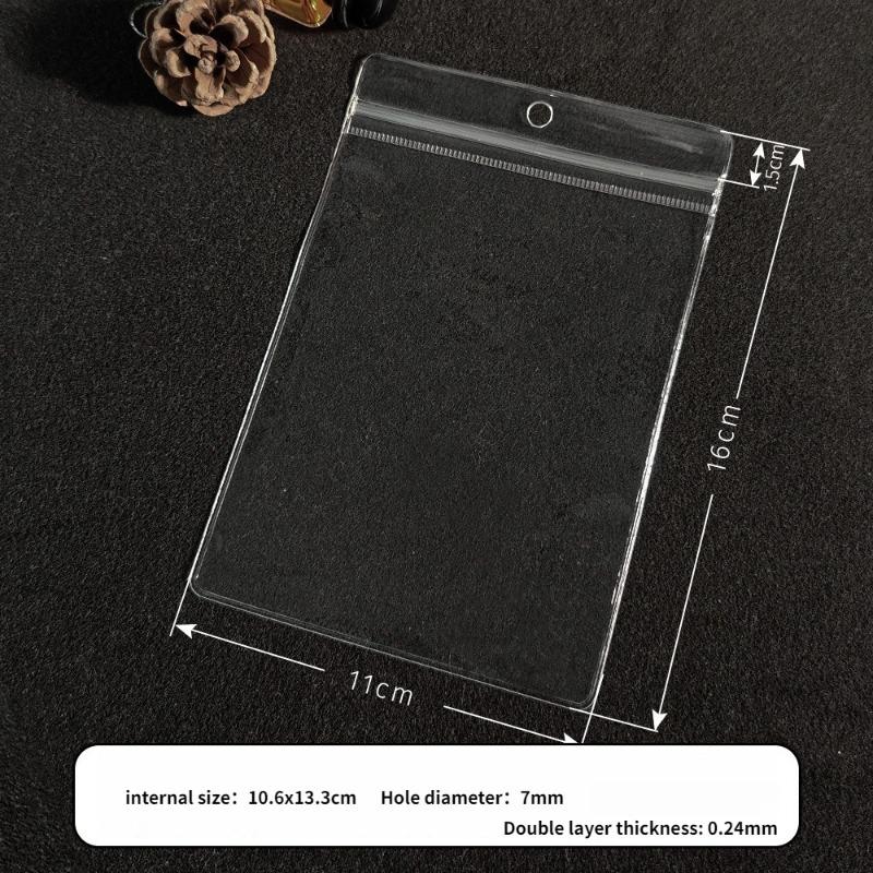 100pcs PVC Self Sealing Bag Thicken Highly Transparent and Scratch Resistant Plastic Pouchs Jewelry Brooch Bracelet Storage Packaging Pockets